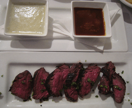 Boca11 From the dinner menu: Grilled Hangar Steak with Smoked Sea Salt Caramel and Cabrales Butter