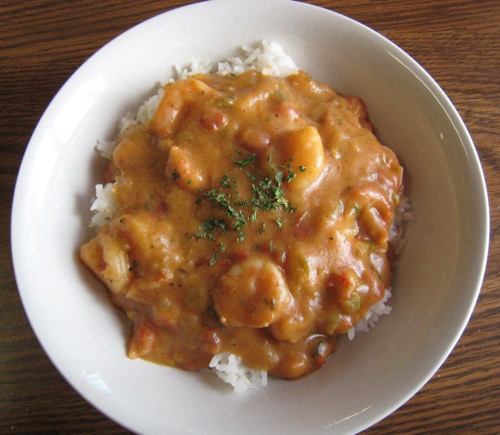 Sausage, chicken and shrimp gumbo