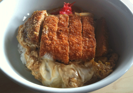 Kokoro11 Katsu Donburi (Pork cutlet cooked in soy sauce with egg and onion)