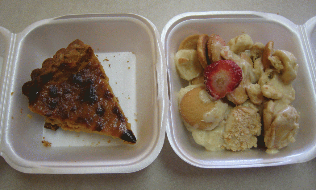 Sweet potato pie and banana pudding