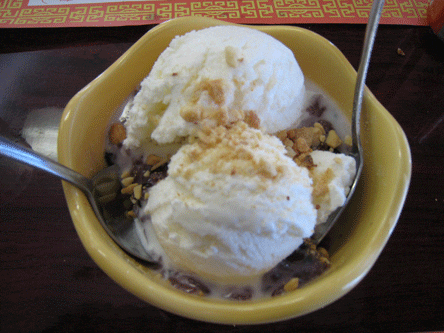 Sticky Rice with Thai Coconut Ice Cream