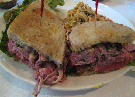 Thin Sliced Lamb Sandwich with a Risotto Salad
