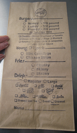 Lumpy02 The unique "menu" that doubles as your order