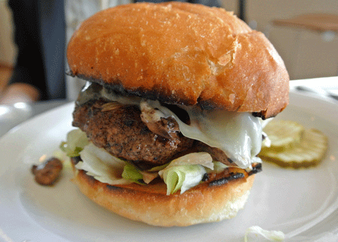 Mushroom and Swiss Burger from Holy Cow