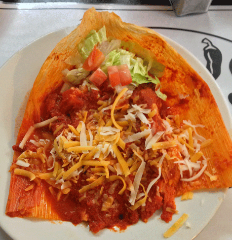 Tamale from Rey's Place in Albuquqerque
