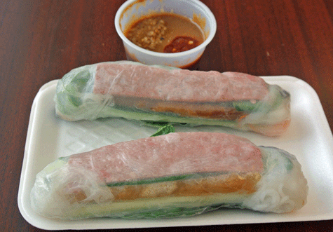 Vietnamese spring rolls with shrimp and pork